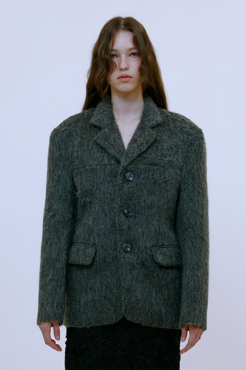 Alpaca Oversize Jacket (GRAY)