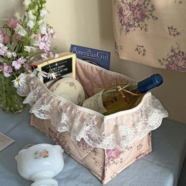 antique lace basket