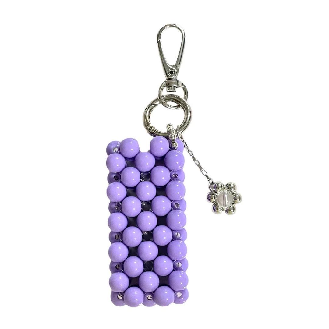 [r-o-m] Bead Bag Keyring 08.purple