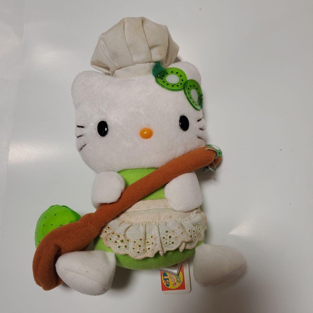 ハローキティ　キュウイ　コックさん　ぬいぐるみ　エイコー　レトロ　サンリオ