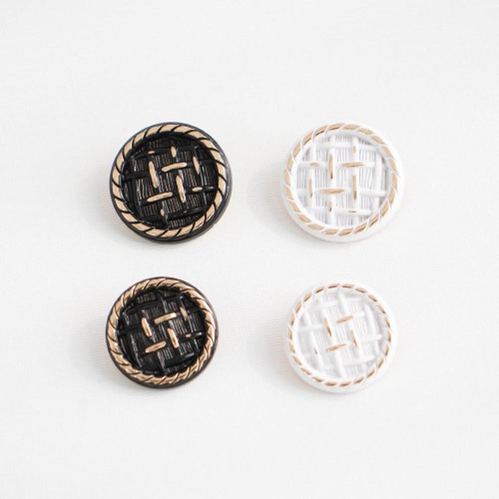 트위드 체크 단추(21mm, 25mm)
