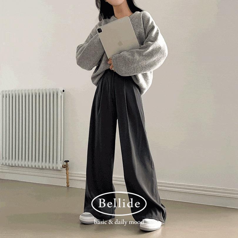 [벨리드made/숏,롱]문의대란 투핀턱 와이드 슬랙스