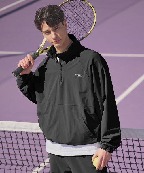 에어스트레치 아노락 자켓_블랙 바람막이