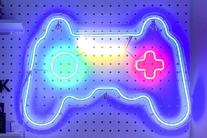 조이스틱 네온사인 간판 나만의 LED 네온조명