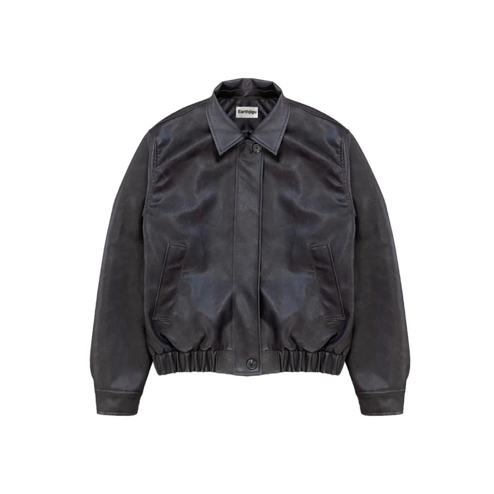 [지구] Unisex 레더 블루종