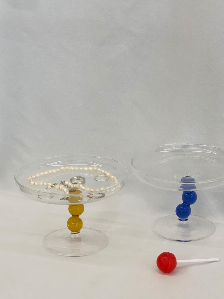 [플레인 플레이트] 캔디트레이잔 구슬 웨이브 특이한컵 집들이 선물 신혼부부 오브제