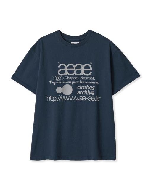 에이이에이이(AEAE)  WEB LOGO T-SHIRTS [NAVY] - 사이즈 & 후기 | 무신사