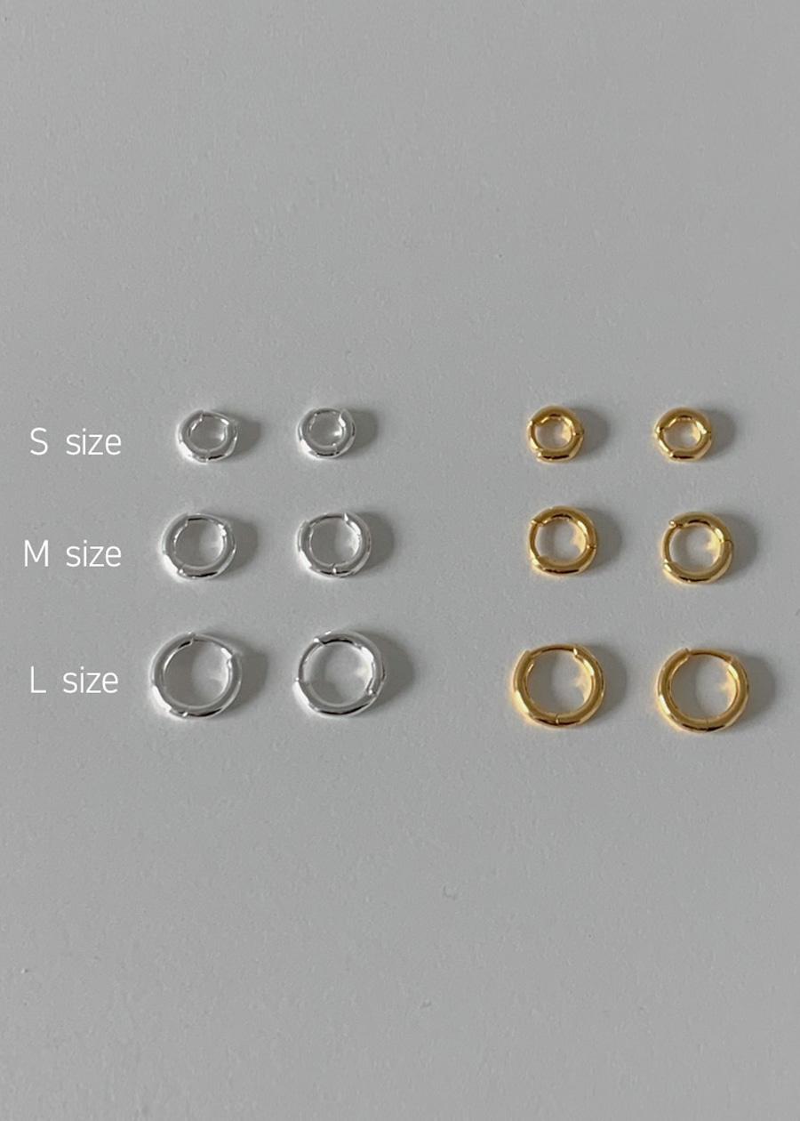 [1천개판매] (SILVER 925)츠엠 실버 링귀걸이