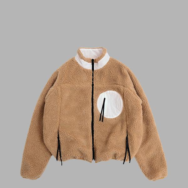 REVERSIBLE FLEECE JACKET (BROWN)