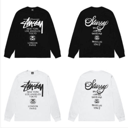 스투시 월드투어 롱슬리브 티셔츠 2024 Stussy World Tour T-Shirt 2024