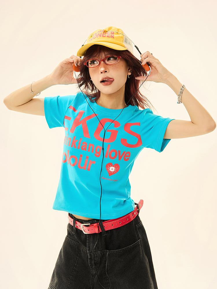 MAIKAO Street Letter Cool Slim T-shirt (3color)