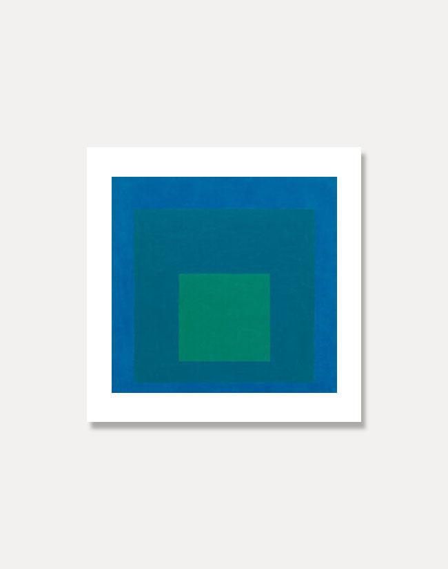 [죠세프 알베르스] Josef Albers —  Study for Homage to the Square: Blue (액자포함)30 x 30 cm