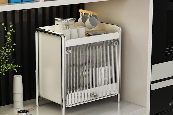 [해외] 모던 다용도 철제 슬라이드 (컵수납장/영양제/과자보관함)