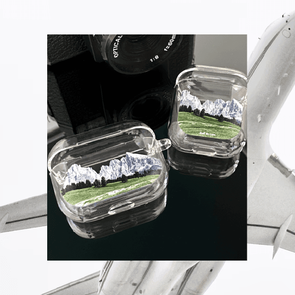 트윙클스터프, The Mountain 투명에어팟케이스 투명 하드 케이스