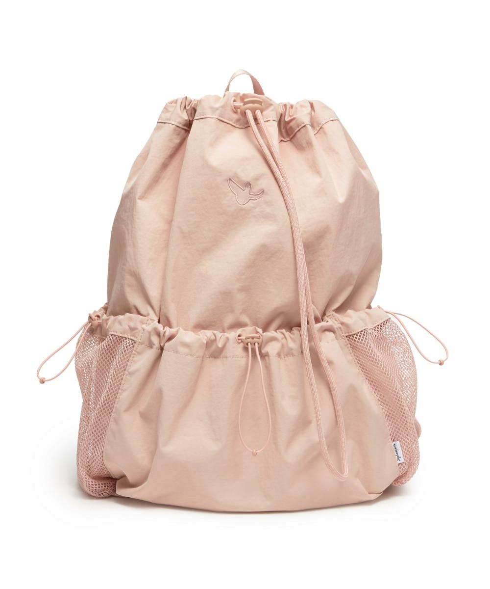 엔젤 나일론 3포켓 스트링 백팩 - L/PINK