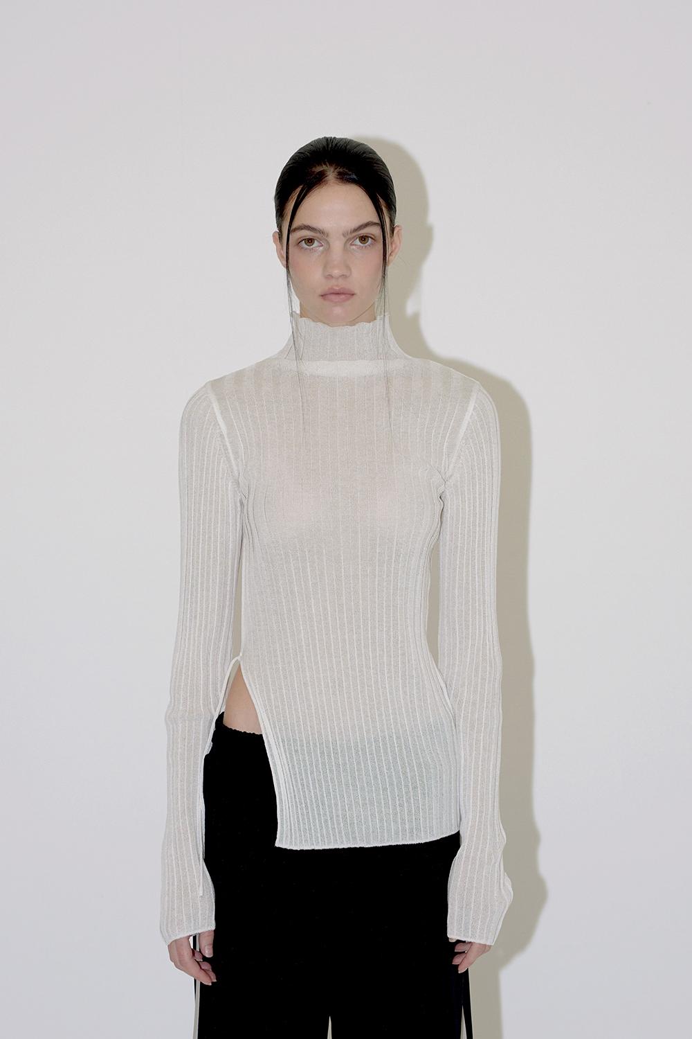 [9/6 순차발송] PLEATS LONG SLIT KNIT