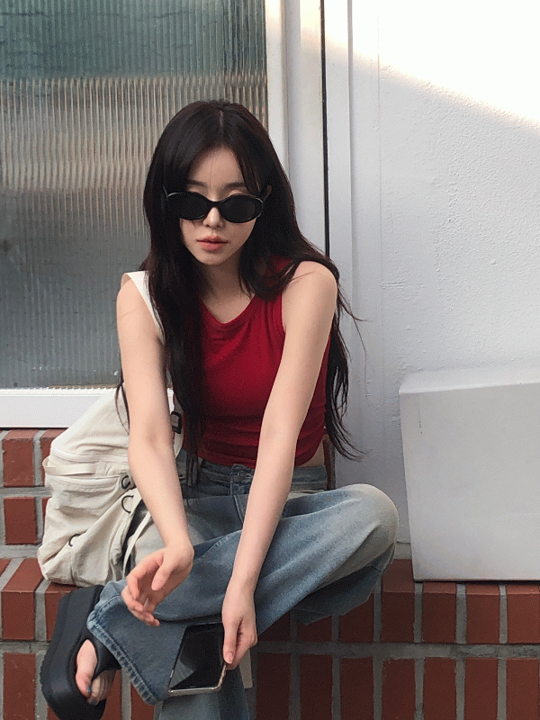 메이크 홀터 슬리브리스 (3color)