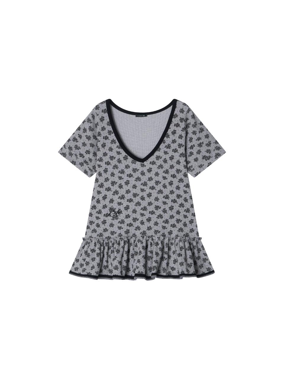 CORTE TOP DRESS FLOWER & BLACK
