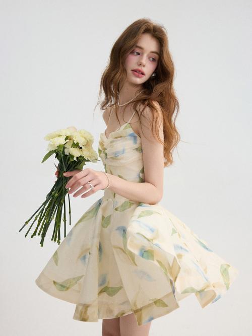 프레쉬 슬리브리스 미니원피스