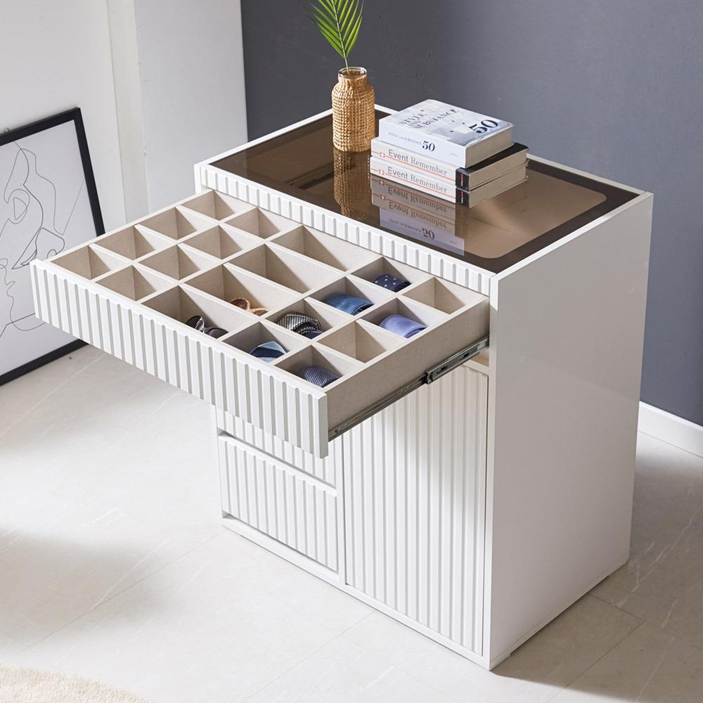 [굳-퍼니처마켓] 닐라 드레스룸 템바보드 아일랜드 수납장 800