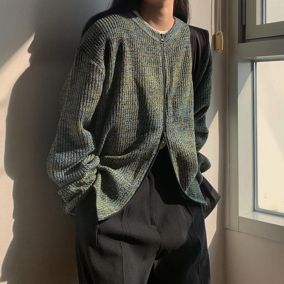 [당일출고/주문폭주] 믹스 투웨이 니트 집업 가디건 ver.1 남녀공용 8color