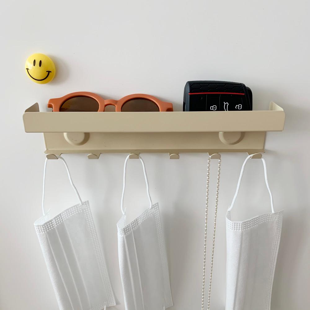 현관 마스크걸이 자석 후크 선반