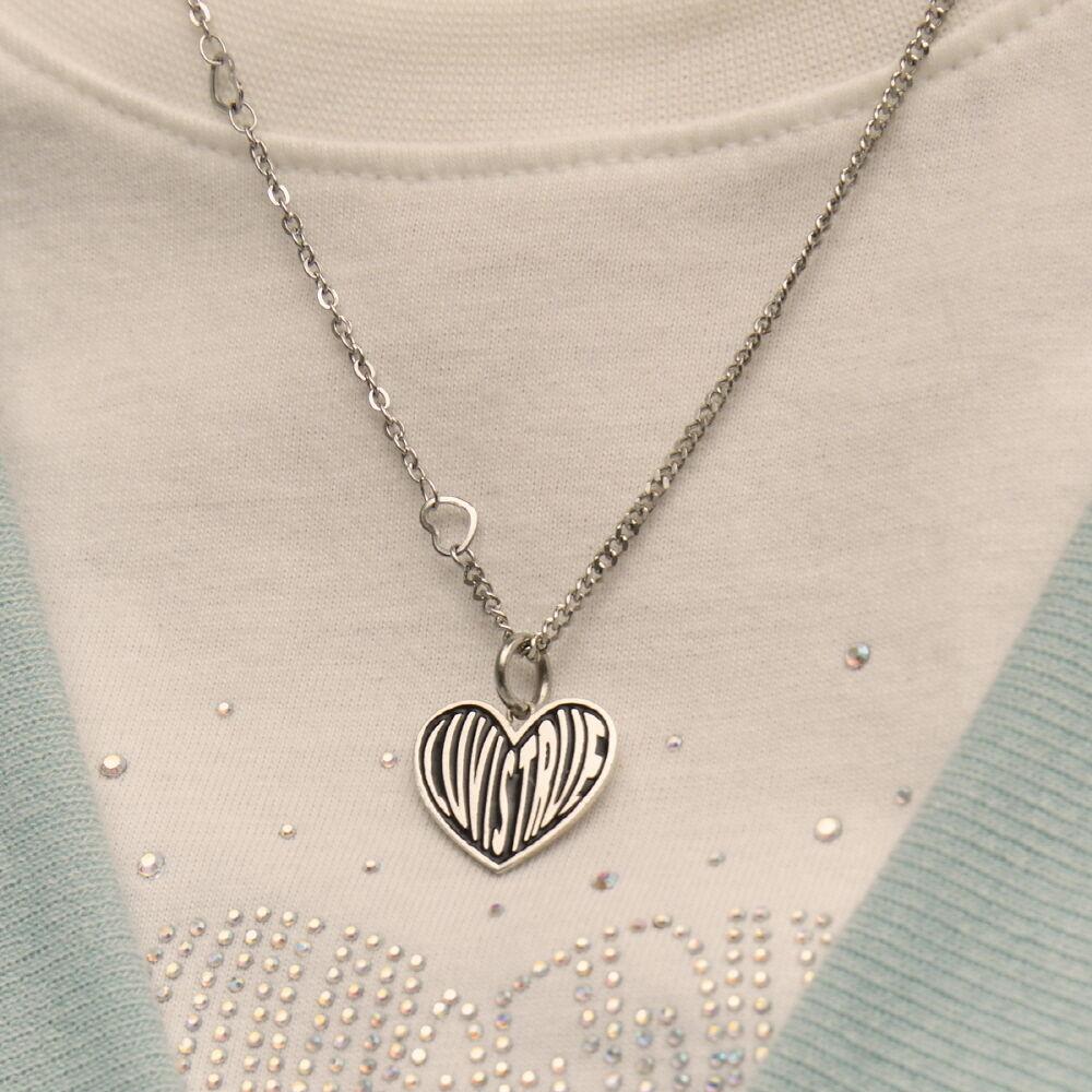 [태연 착용]PO HEART NECKLACE(SILVER)