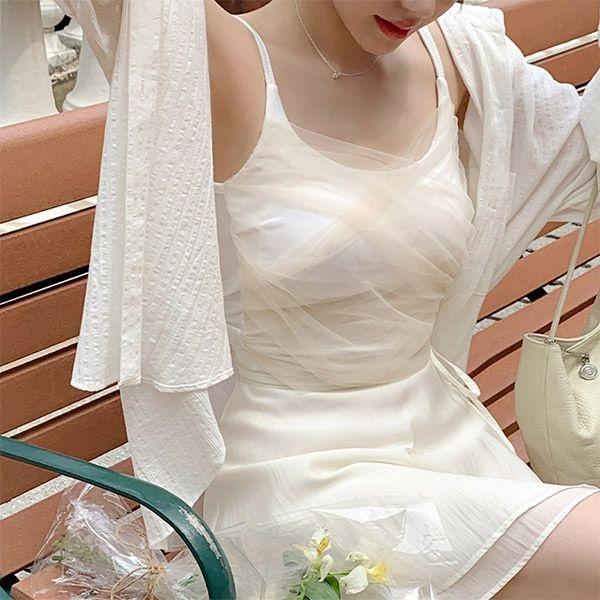 (캡내장/자연스러운볼륨감) 멜즈 샤 셔링 레이어드 골지 패드 나시 ts4418