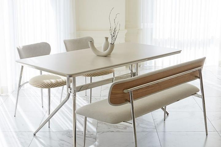 바움 4인용 포세린 세라믹 식탁 테이블 직각 1600