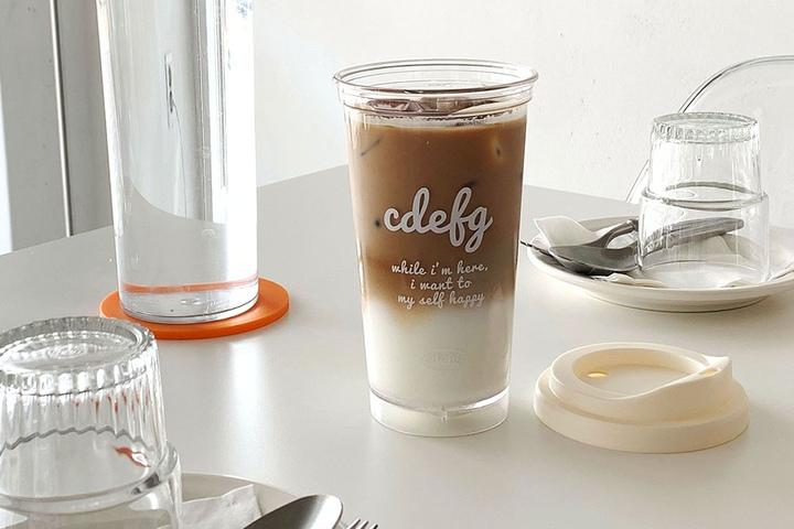 친환경 리유저블 텀블러 투명컵 대용량 벤티591ml