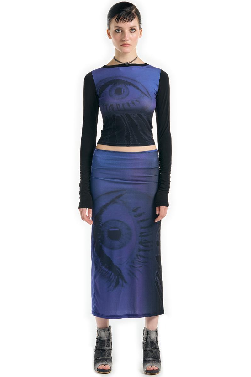 Pupil Maxi Mesh Skirt Blue