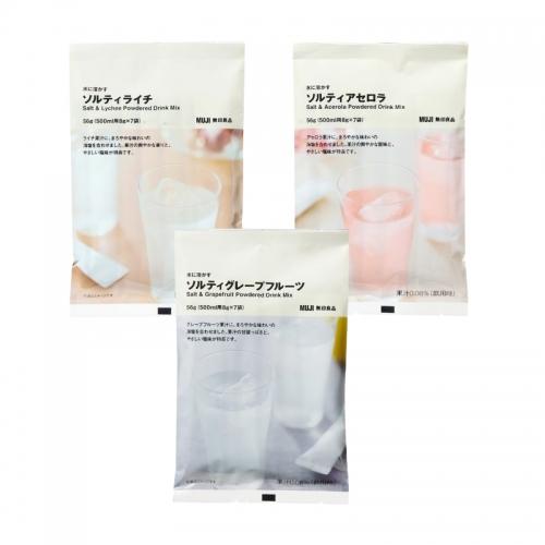 [무인양품] 물에 녹여먹는 파우더 드링크 7개입 시리즈(3종)