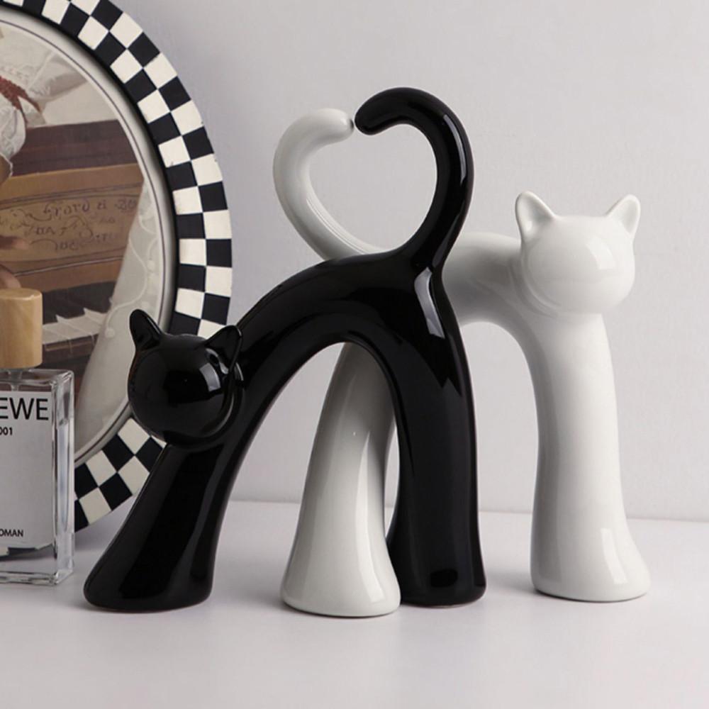 하트 고양이 장식품 귀여운 소품 신혼부부 선물 2color