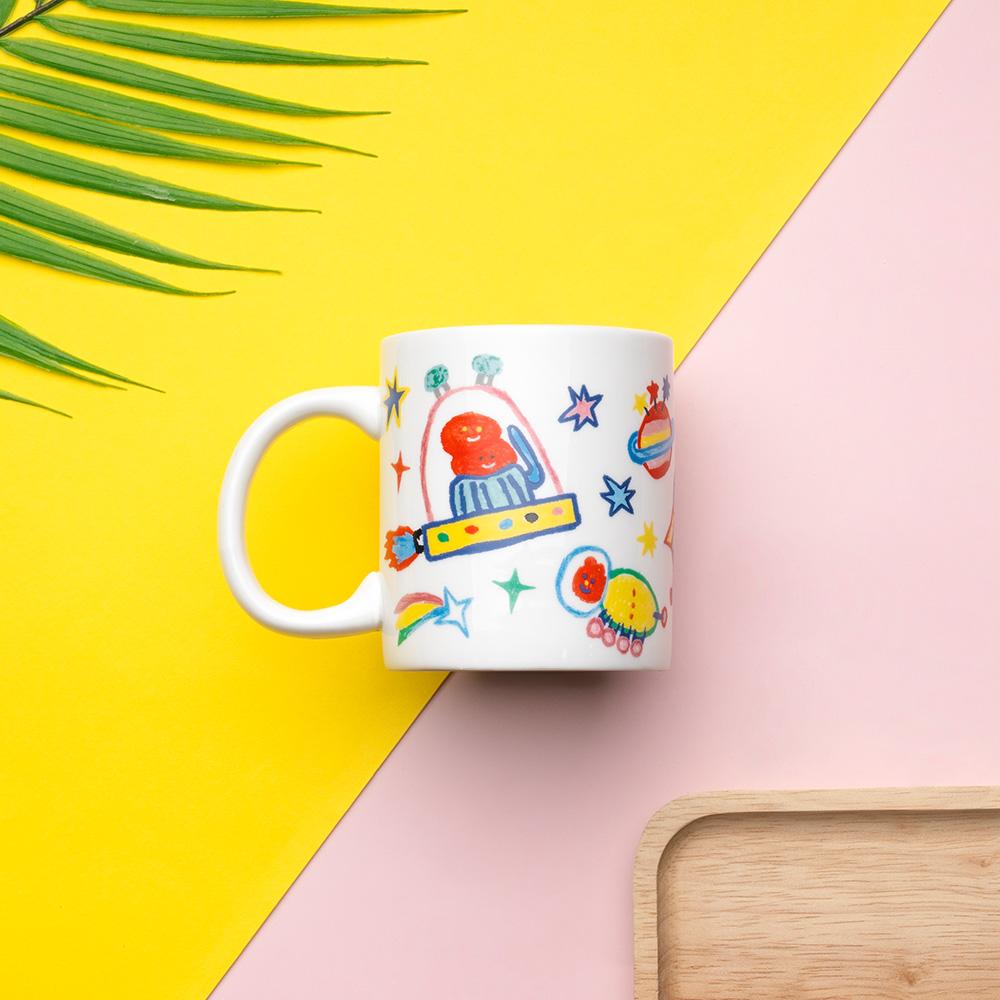 미니 머그컵_우주