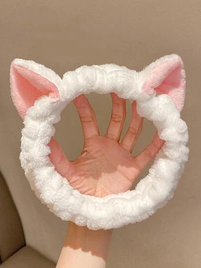 1개 폴리에스터 샤워 현대 귀 장식 퍼지 페이셜 메이크업 헤드밴드 욕실