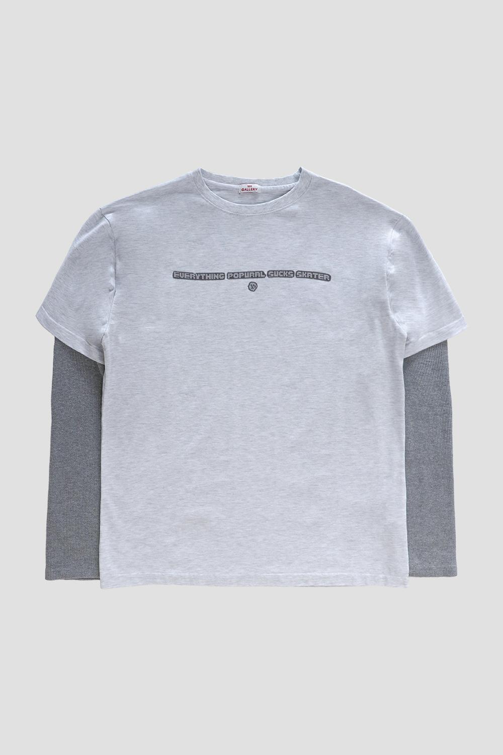 EPS Skater Layered Long Sleeve T-Shirts - Light gray