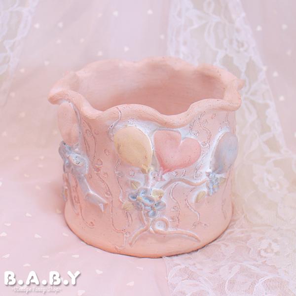 Ruffle Heart Balloon Planter