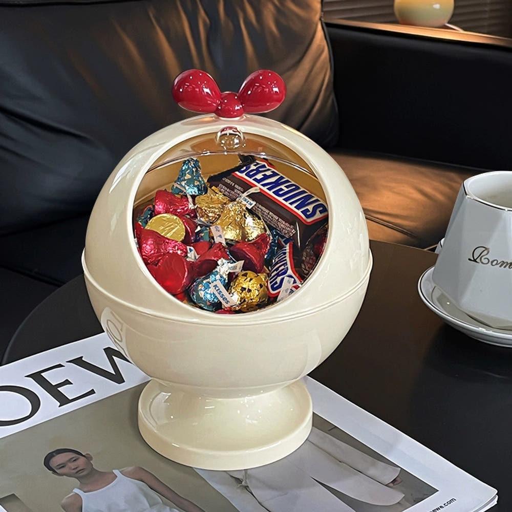 크리미 리본 볼 미니정리함 커피캡슐 탕비실 수납함