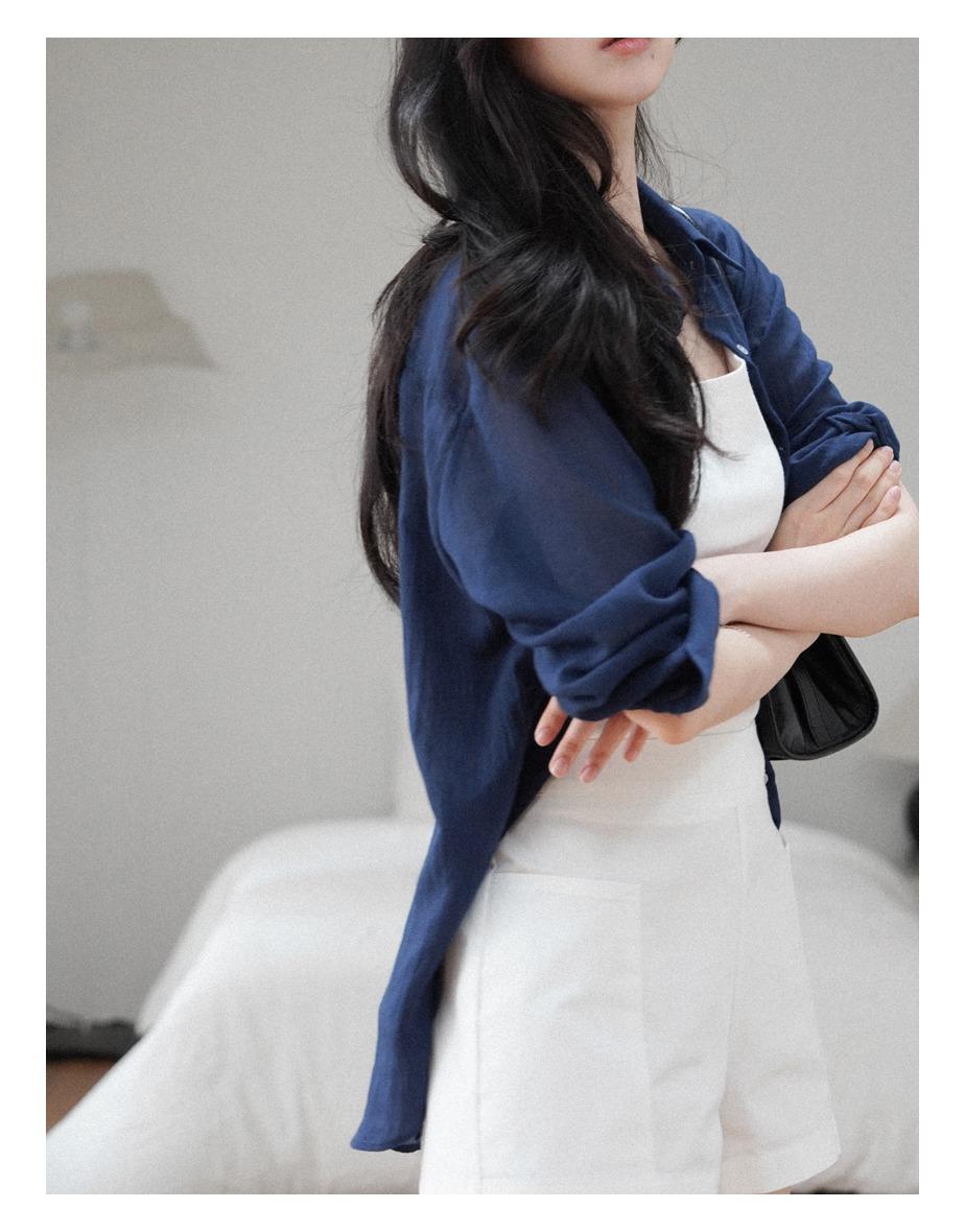 [7일소요] 그라니타 오버 블루 셔츠