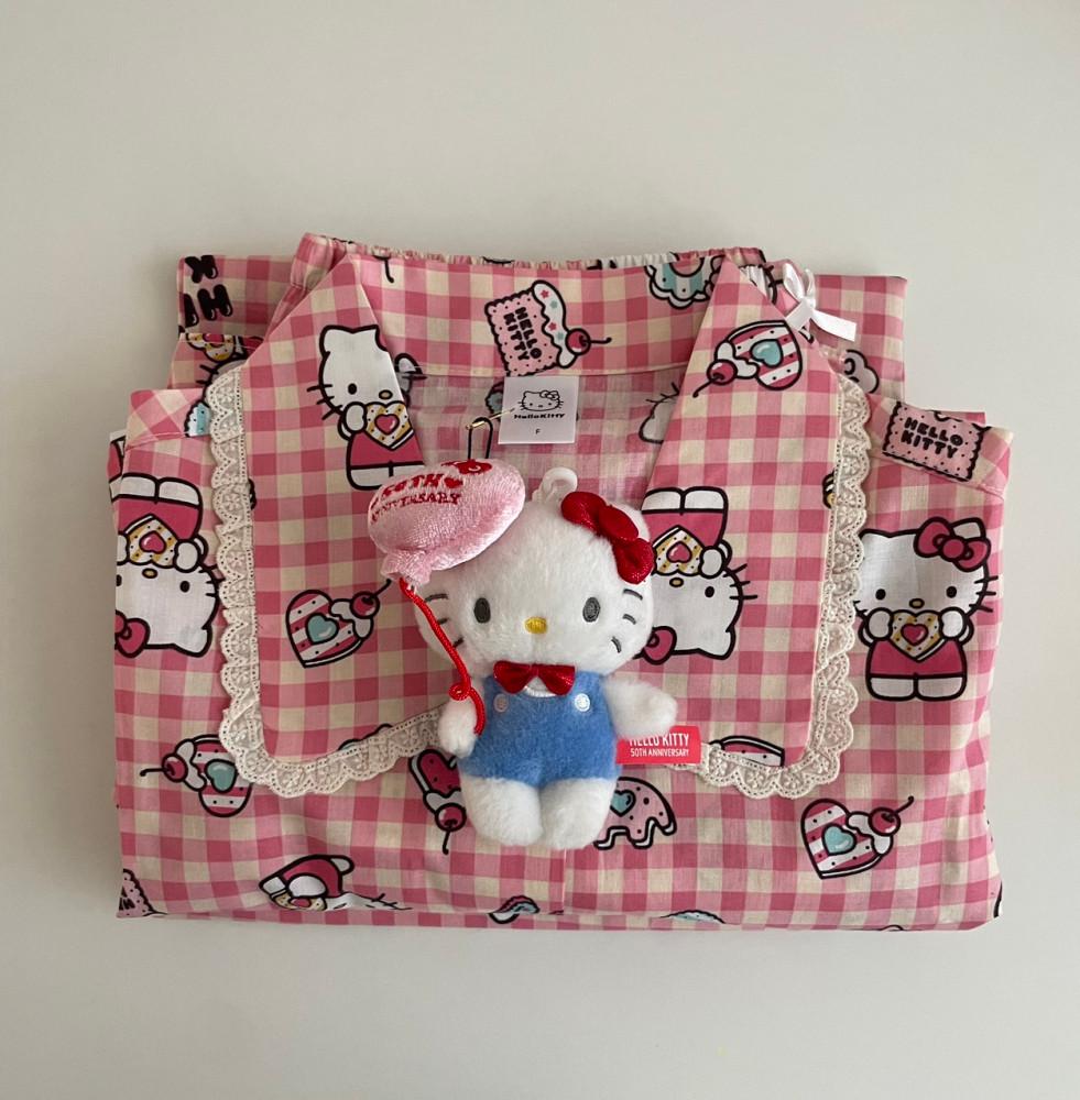 프릴 체크파자마