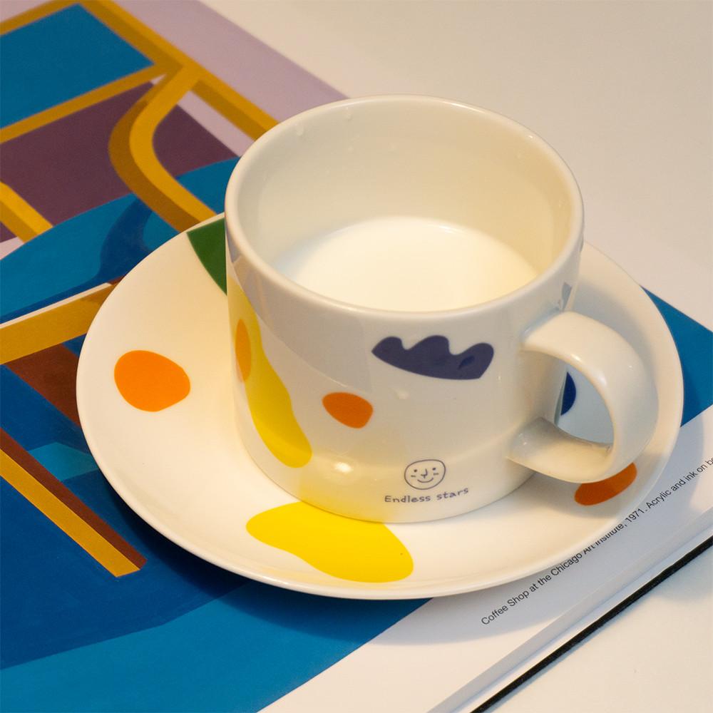 알록달록 물감 팔레트 컵 세트