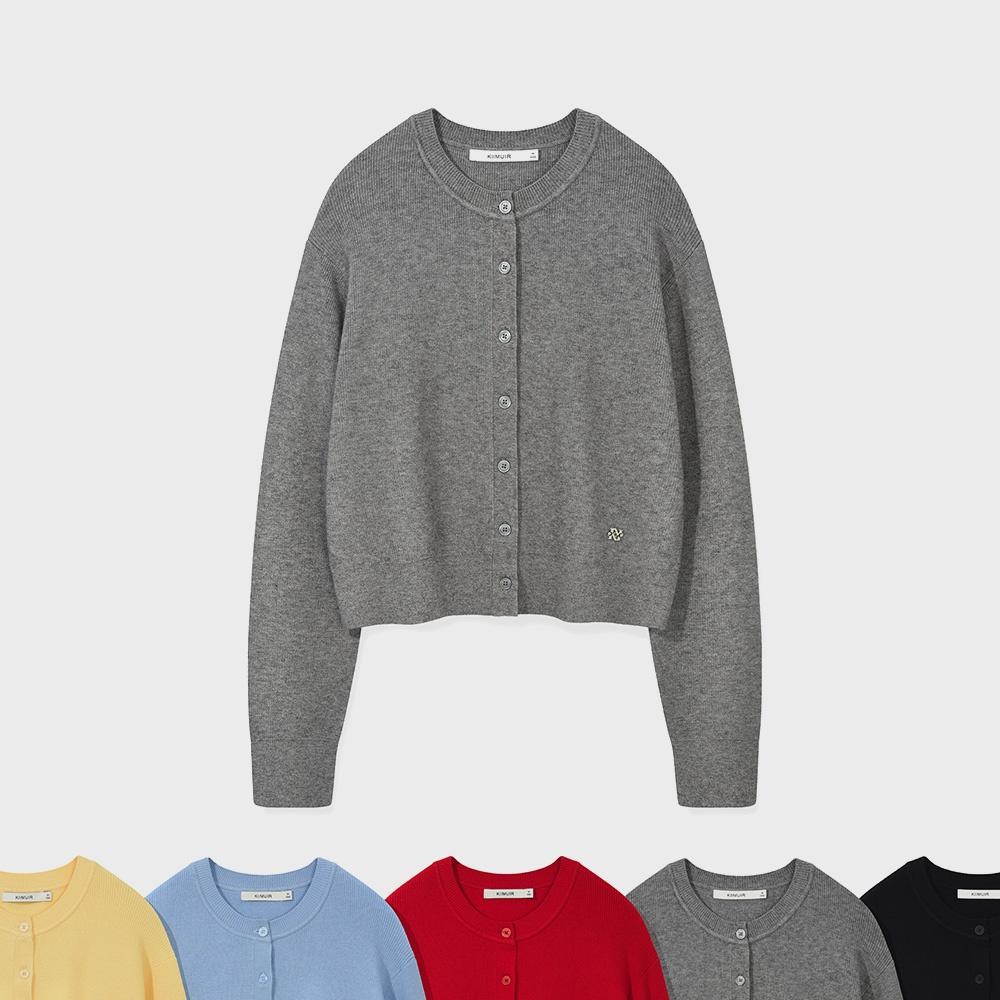 (우먼) 에센셜 라운드넥 가디건_5COLOR