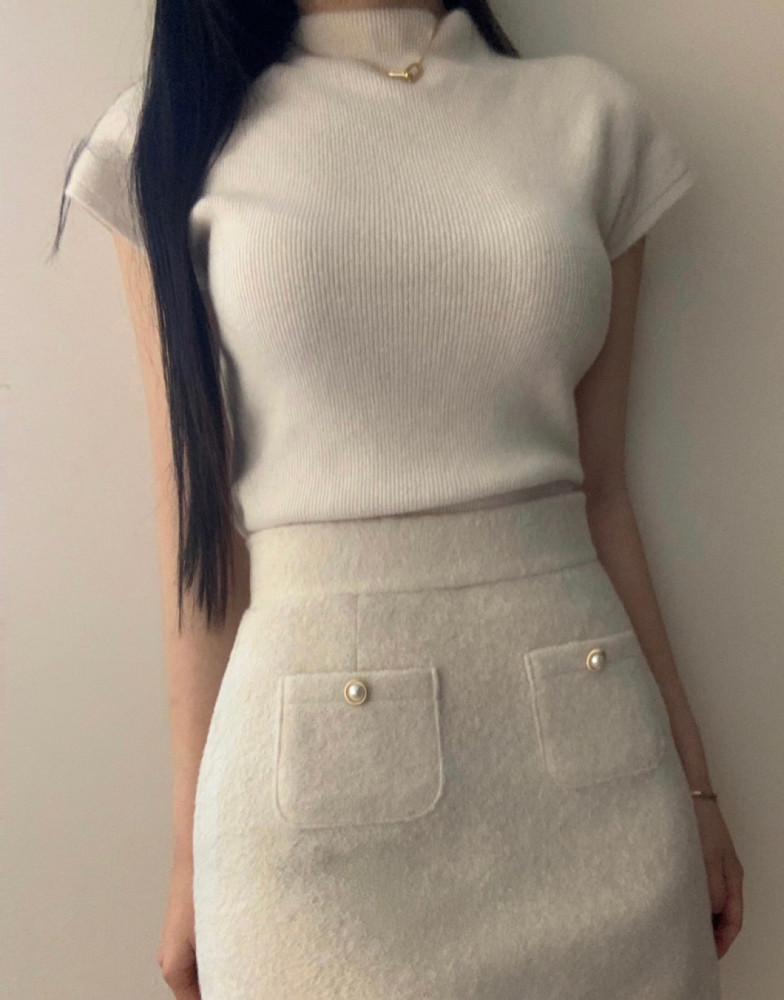 (바로배송) 캐시 파인울 반목 니트 4col