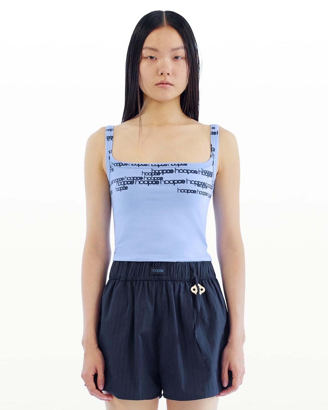 Square neck top, built-in bra