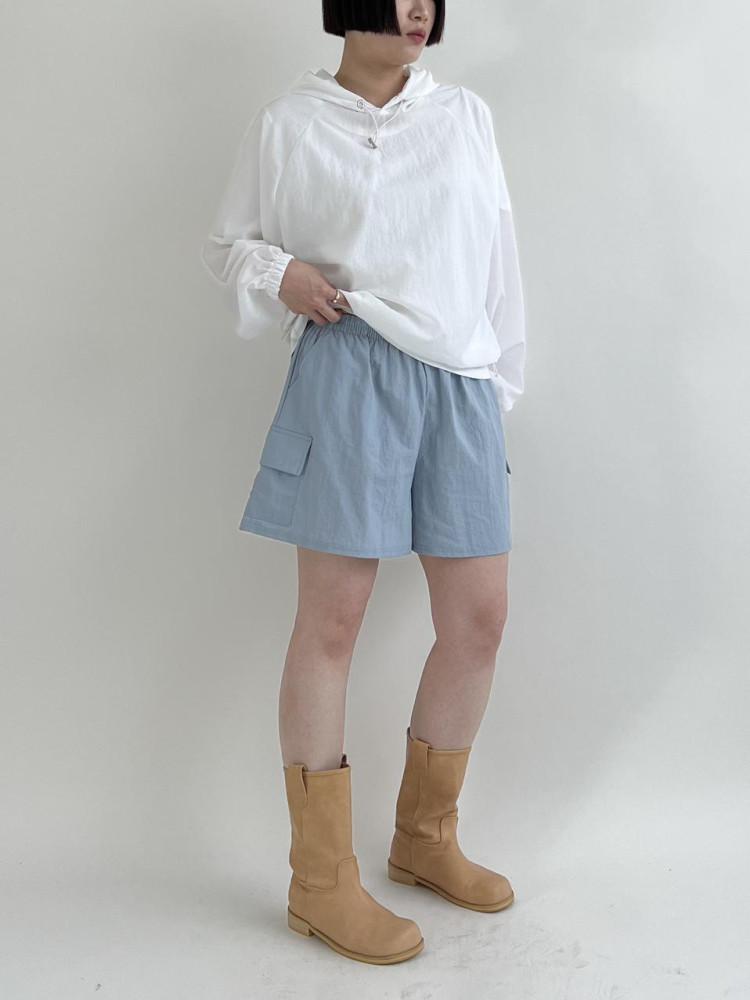 (2size) 빅사이즈 나일론 바스락 카고 A라인반바지 3color 키큰여자쇼핑몰