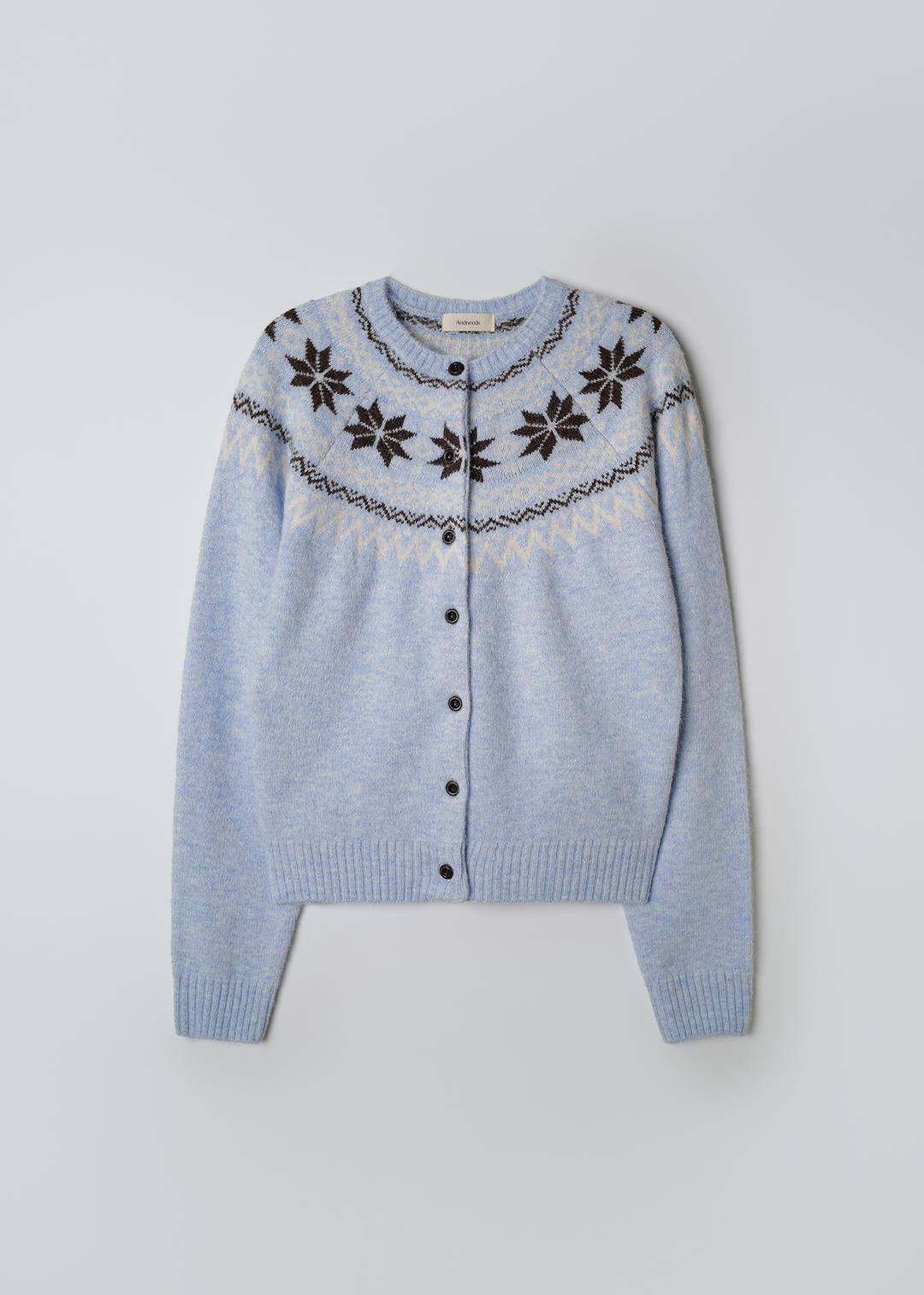 Sierra nordic cardigan (sky blue)