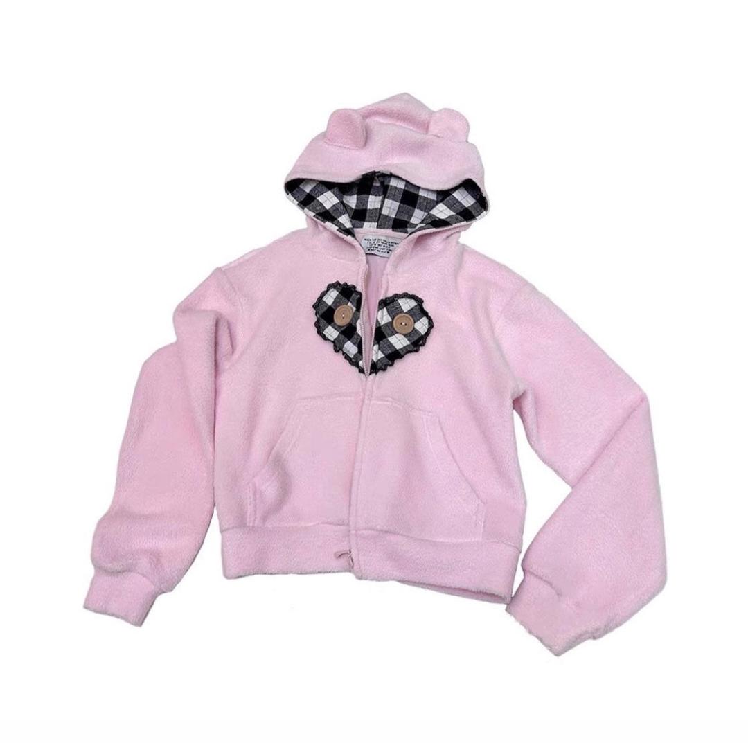 Pink Bear Hoodie - Large