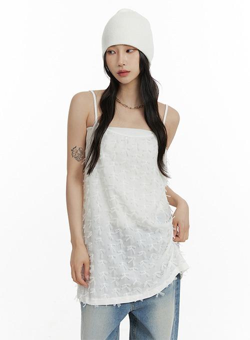 뮬란 리본 레이어드 원피스 CB2102