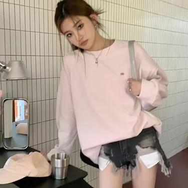 베이비핑크 루즈핏 핑크 가을 맨투맨