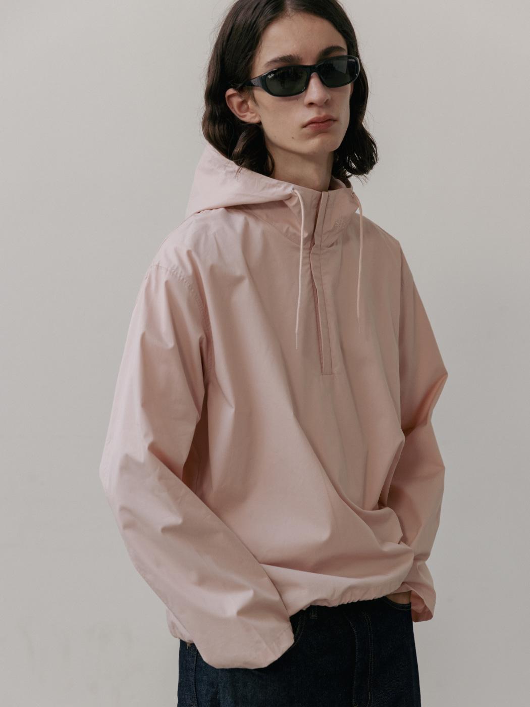 코튼 후드 셔츠_핑크